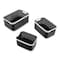 Advantus Boxes & Bins, Plastic, Black, 3 PK 39220 - alternate 2